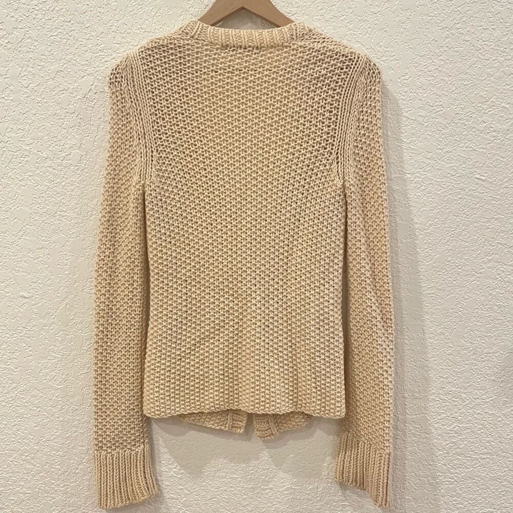 Ulla Johnson Camel Hair Knit Cream Bow Tie Front Cardigan Sweater S Fisherman - Picture 7 of 11